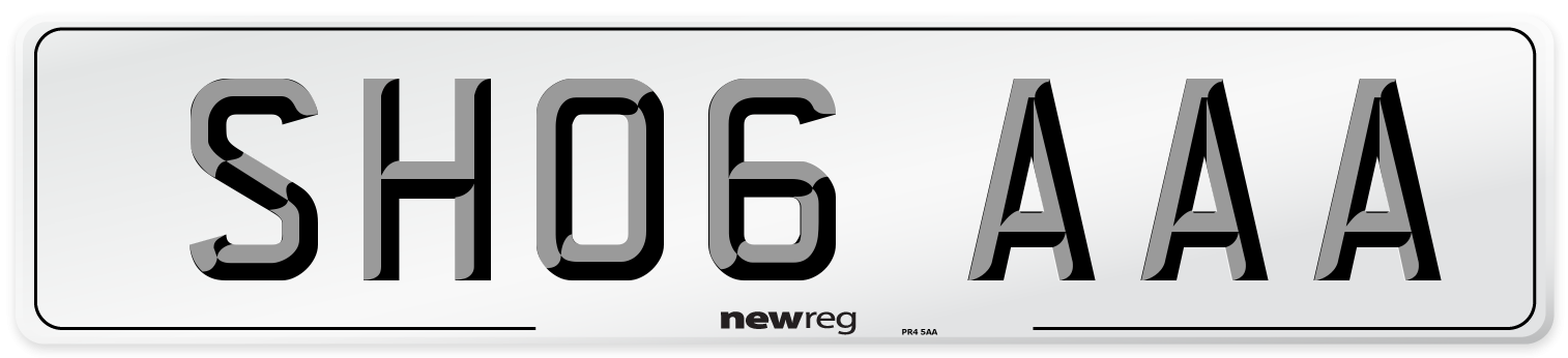 SH06 AAA Number Plate from New Reg